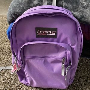 Purple trans/jansport school backpack